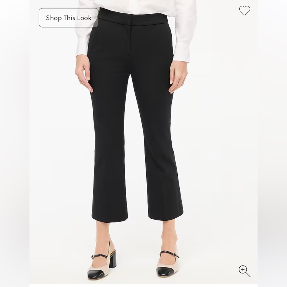 Jcrew Kelsey flare crop black pants tall size 4